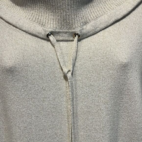 Karl Lagerfeld Paris Cream‎ Cotton Blend Cowl Neck Pullover Sweater Size M/L - Picture 3 of 13